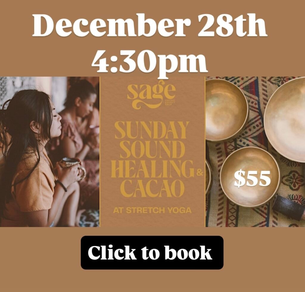 Sound Bath and Cacao Ceremony poster - December 28th 4;30pmin Yonkers New York Westchester COunty